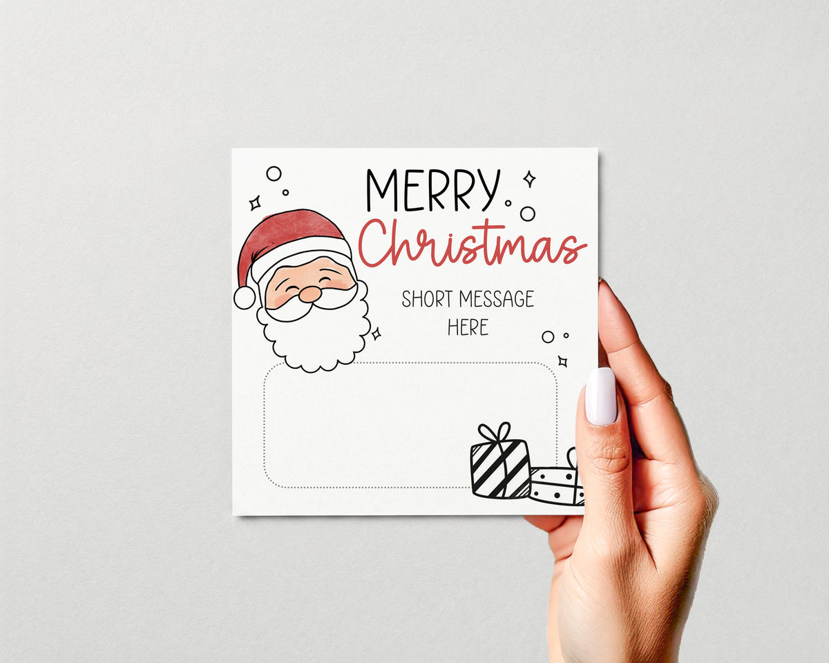 Personalised Christmas Money Gift Card – Santa Design • Festive Cash Gift Holder