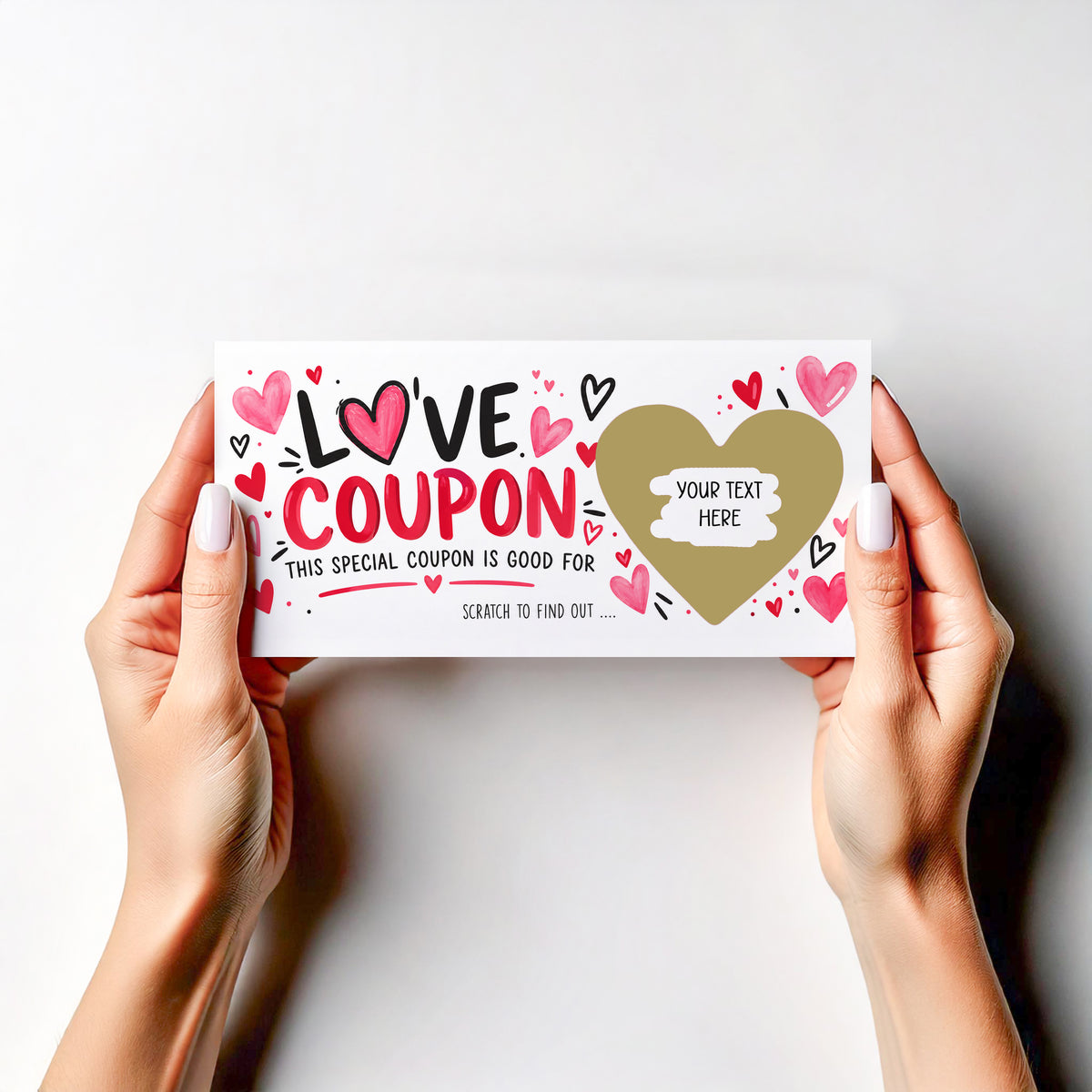 Personalised Valentines Love Coupon Scratch Off Card Romantic Gift Voucher