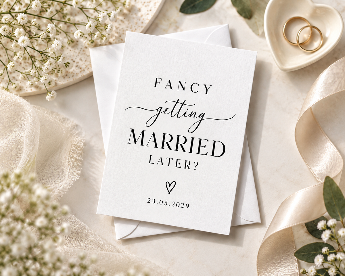 Personalised Fancy Getting Married Later Wedding Card Wife Husband Bride Groom