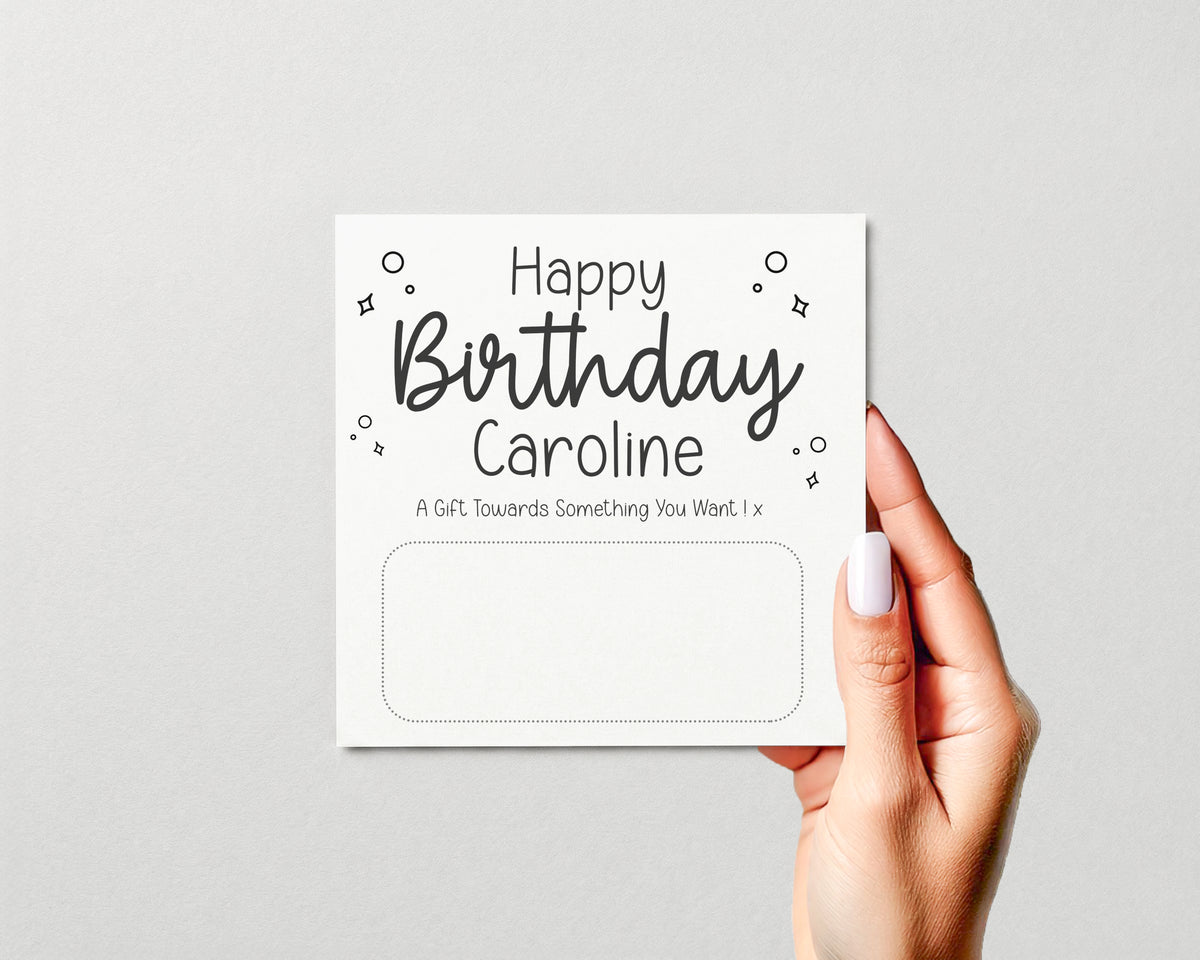 Personalised Birthday Money Gift Card• Cash Gift Voucher Holder for Kids Adults