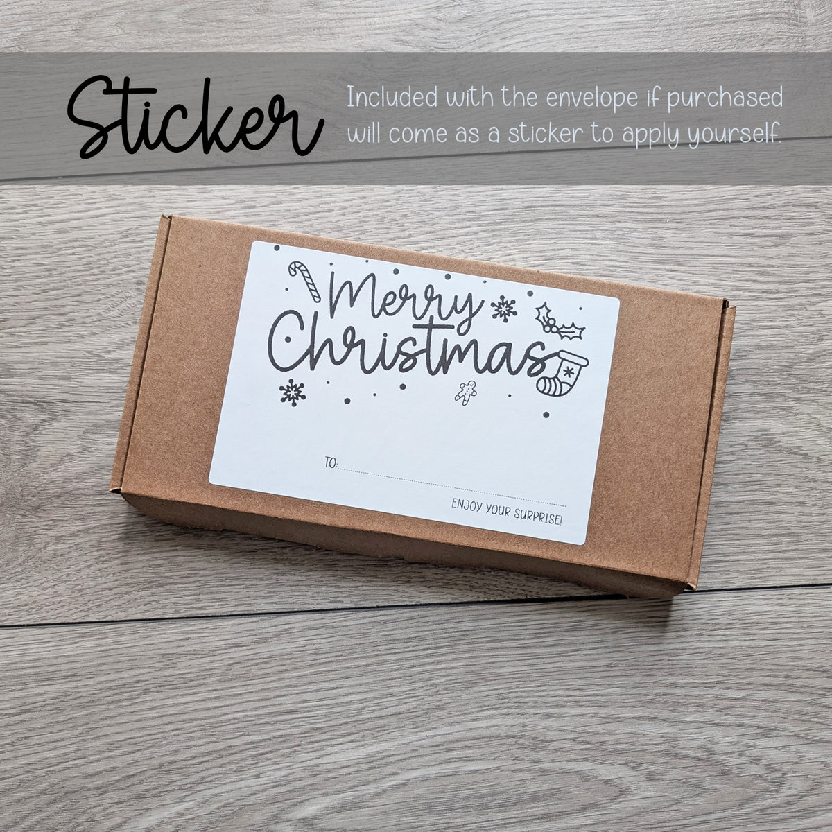Personalised Christmas Money Wallet Card β Festive Gift Holder β’ Merry Christmas Cracker Design