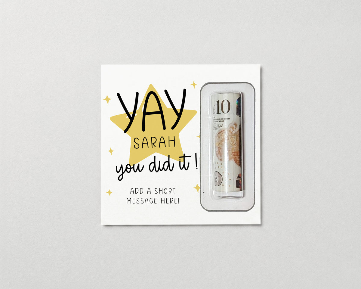 Personalised Graduation Money Gift Card• You Passed Card • GCSE Exam Congratulations Gift