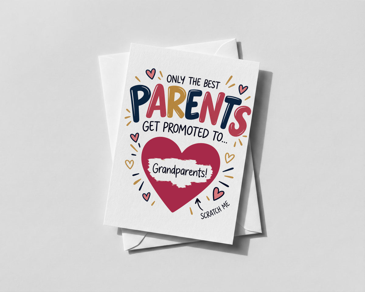 Pregnancy Announcement Scratch Off Card Grandparents Reveal Baby Surprise Gift