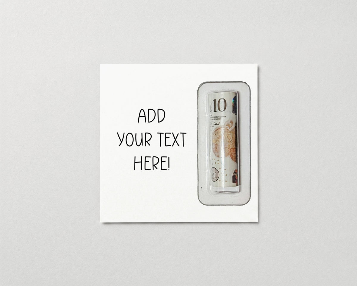 Personalised Money Card Cash Gift Holder β’ Custom Birthday Gift β’ Create Your Own Text
