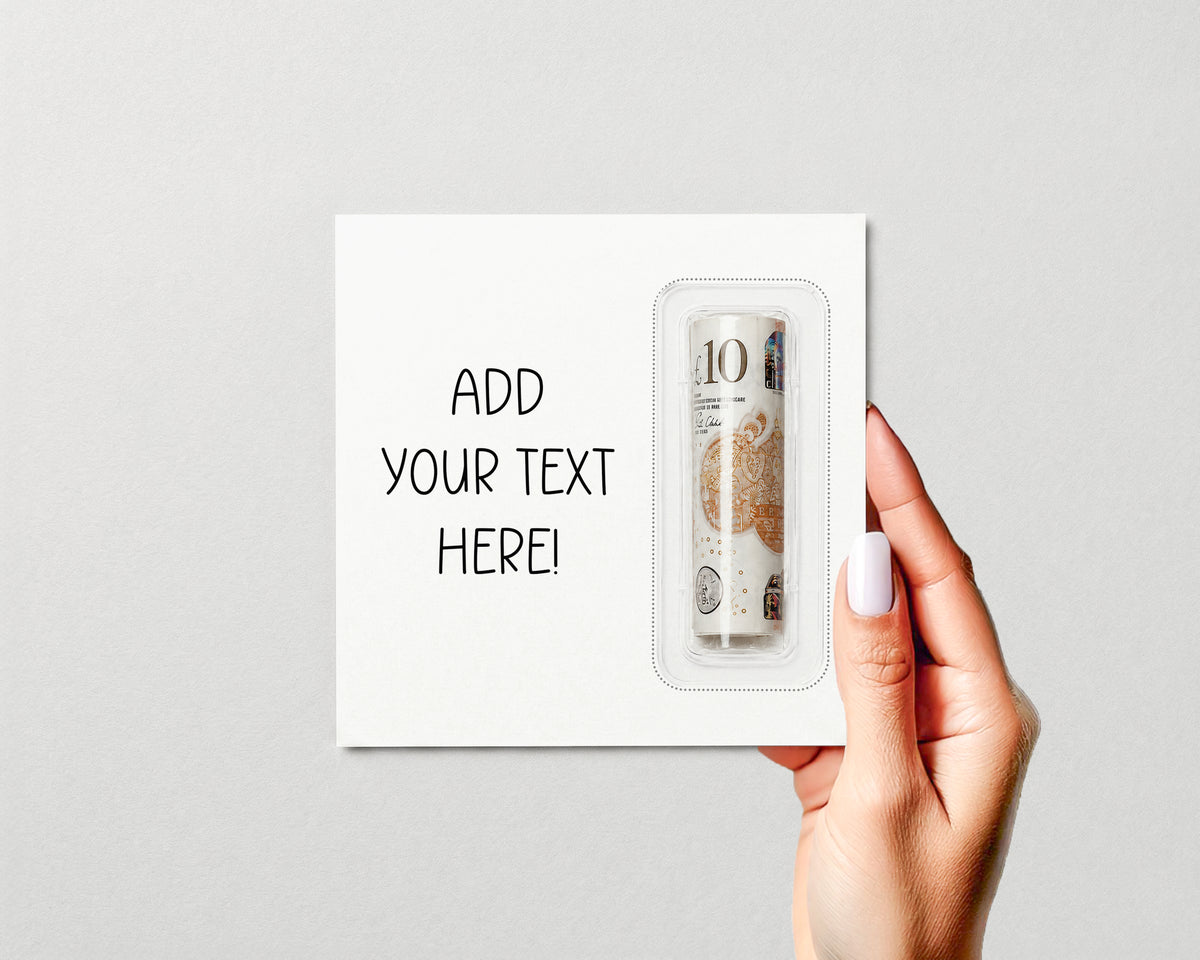 Personalised Money Card Cash Gift Holder β’ Custom Birthday Gift β’ Create Your Own Text