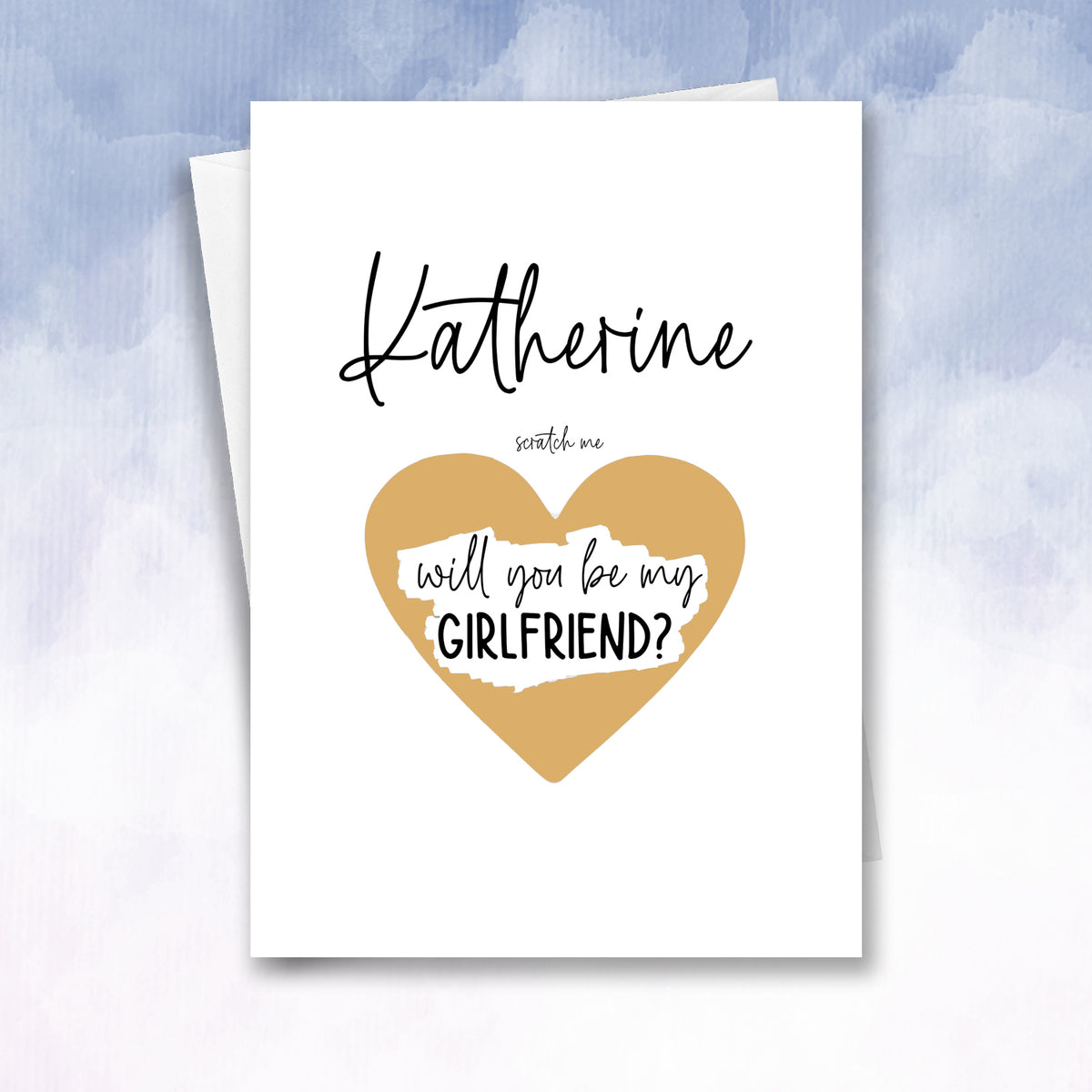 - Personalised Scratch-Off “Be My Girlfriend” Card Romantic Proposal for Partner or Boyfriend