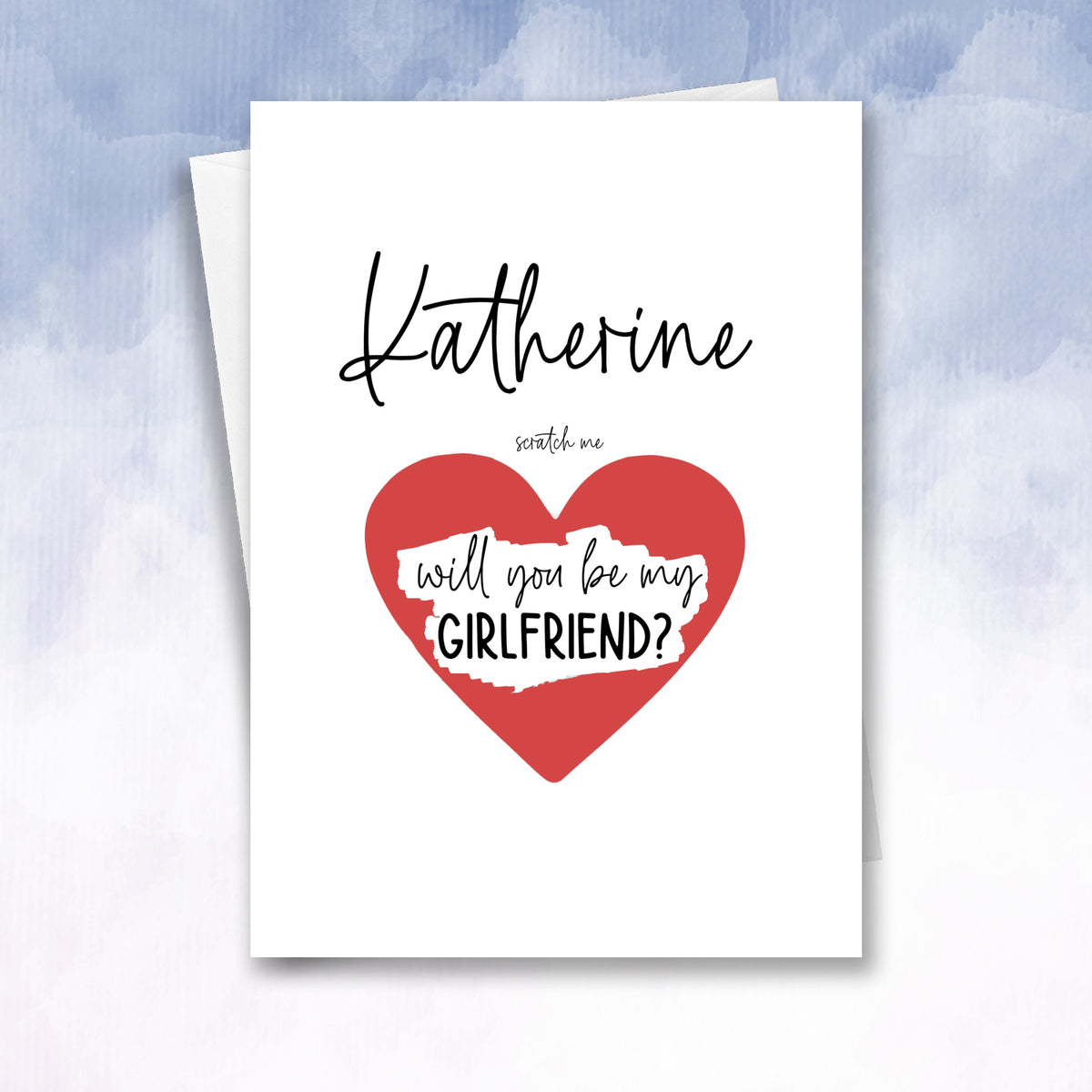 - Personalised Scratch-Off “Be My Girlfriend” Card Romantic Proposal for Partner or Boyfriend