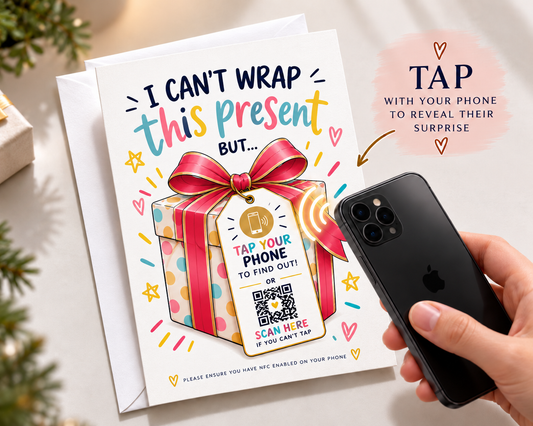 Personalised NFC Birthday Card Tap to Reveal Surprise Gift QR Experience Tickets