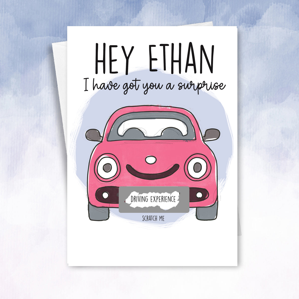 Car themed Personalised Scratch card - 2f75e5-2