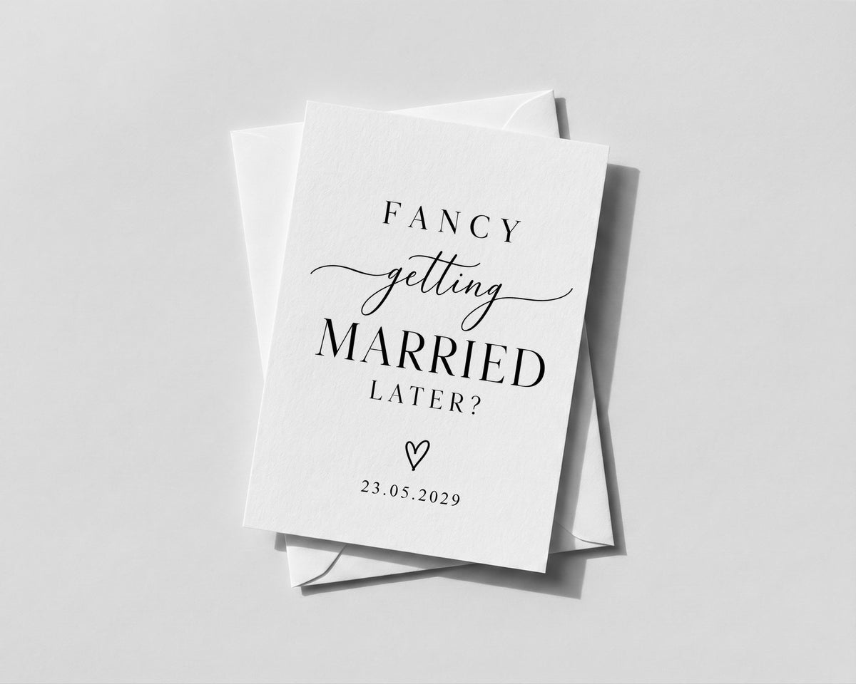 Personalised Fancy Getting Married Later Wedding Card Wife Husband Bride Groom