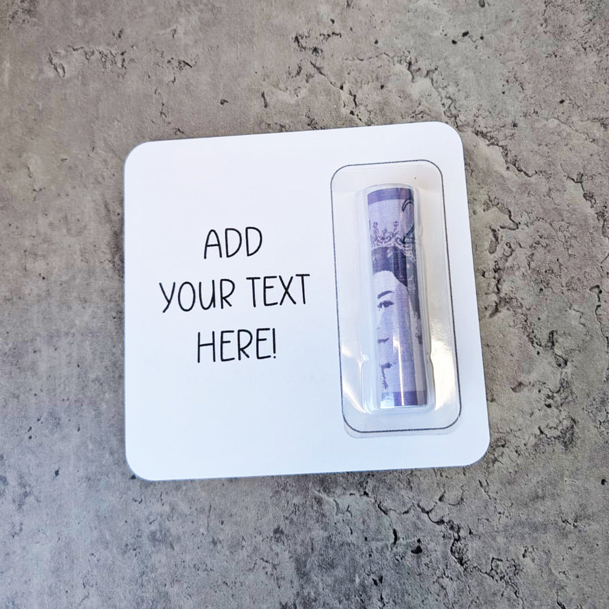 Personalised Money Card Cash Gift Holder • Custom Birthday Gift • Create Your Own Text