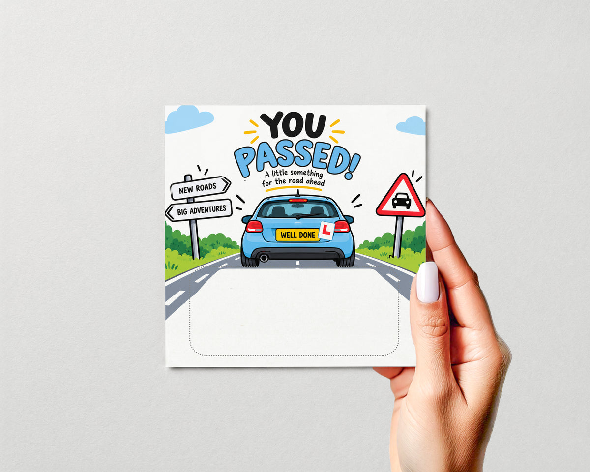 You Passed Driving Test Money Holder Card Personalised New Driver Gift Congrats