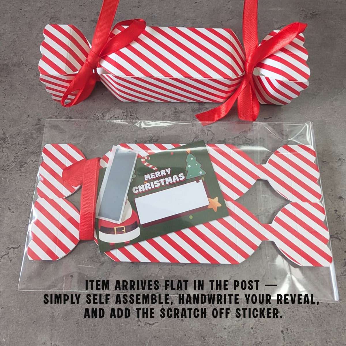 Surprise Scratch‑Off Christmas Cracker Card – Gift Reveal • Guess What • Xmas Scratchcard DIY
