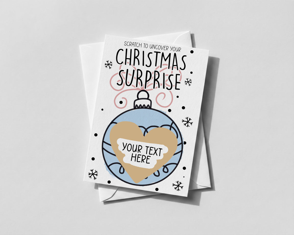 Personalised Christmas Scratch Card – Fun Surprise Reveal Xmas Gift for Friends & Family