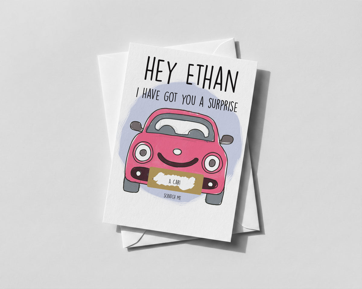 Personalised Driving Experience Scratch‑Off Card – Surprise Gift Reveal