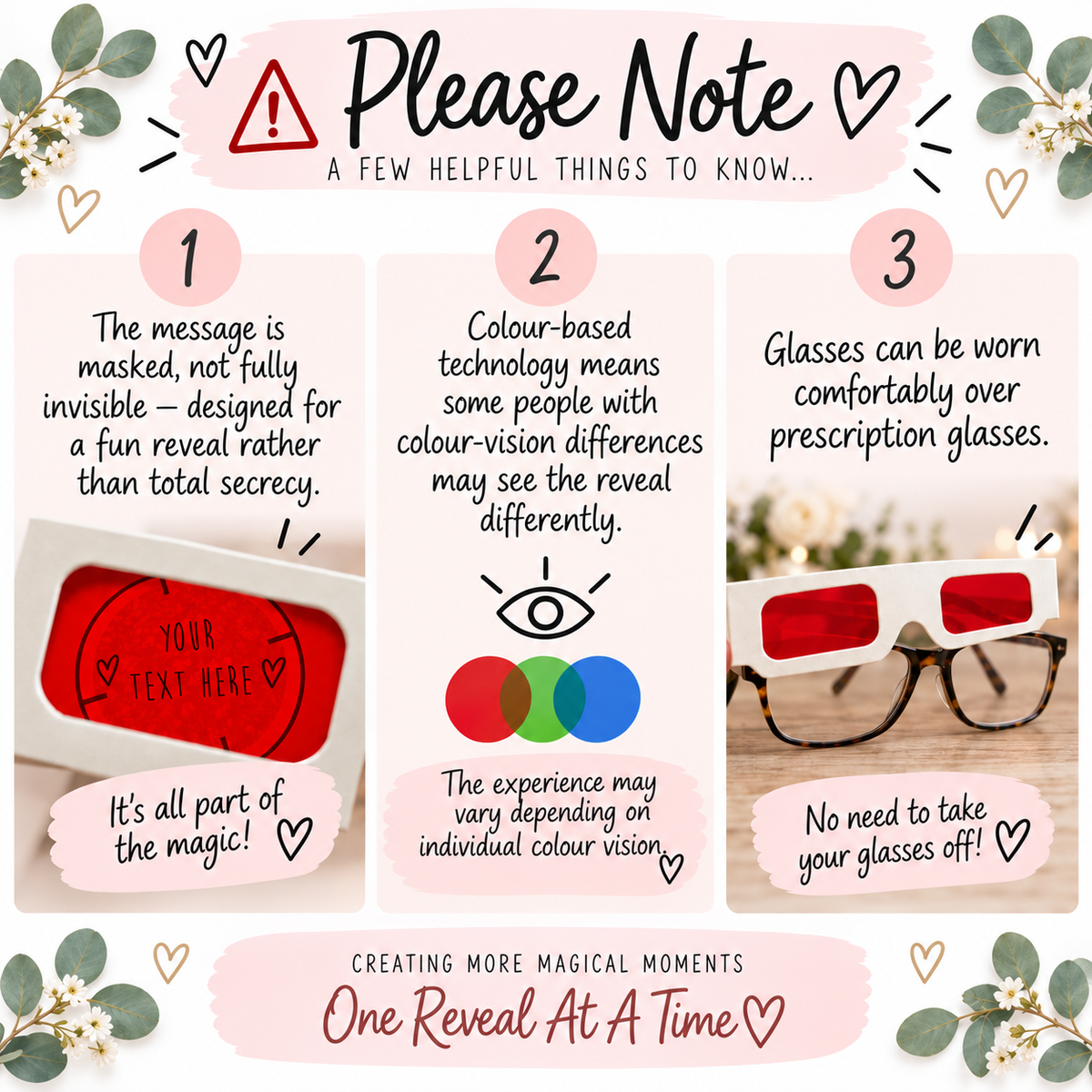 Personalised Christmas Santa Card with 3D Glasses – Hidden Surprise Message or Gift Reveal