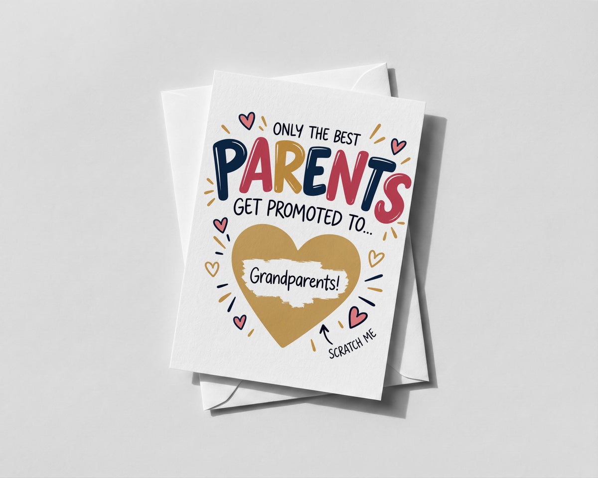Pregnancy Announcement Scratch Off Card Grandparents Reveal Baby Surprise Gift
