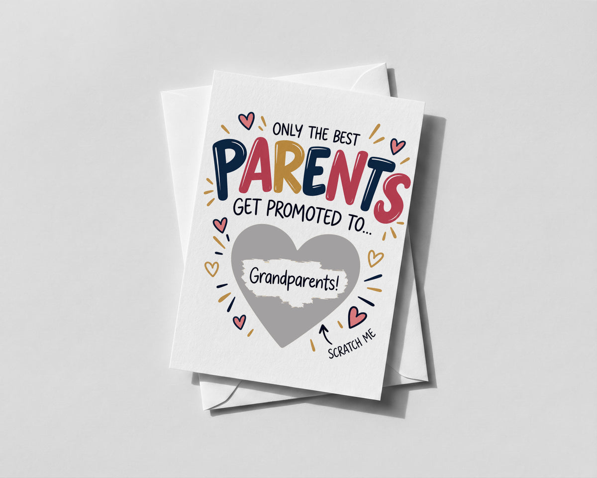 Pregnancy Announcement Scratch Off Card Grandparents Reveal Baby Surprise Gift