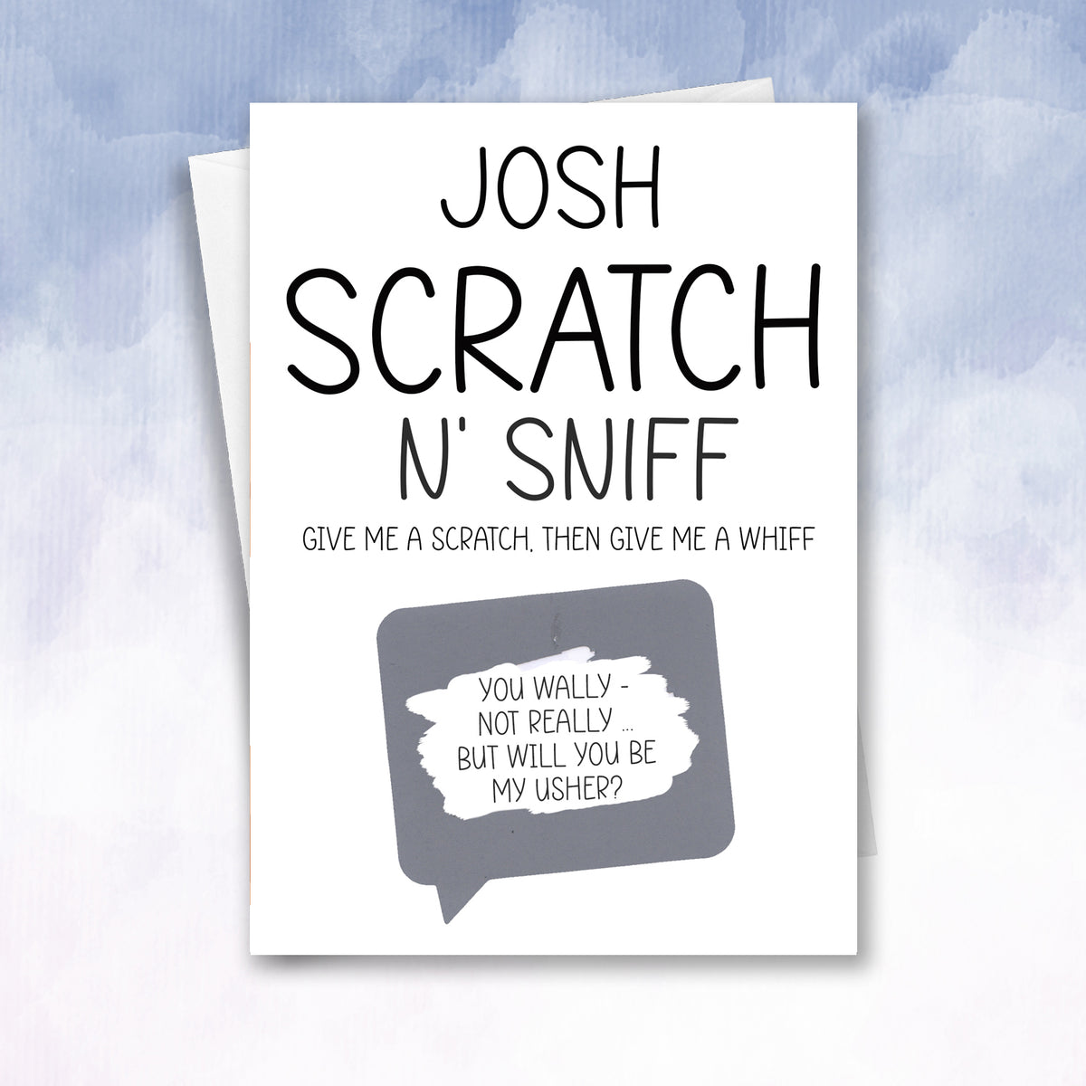 Personalised Best Man Scratch & Sniff Card Funny Proposal for Groomsman or Usher