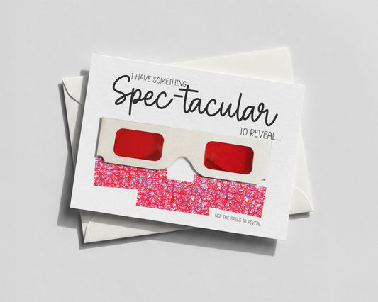 Personalised Surprise Reveal Card, Secret Hidden Message Glasses