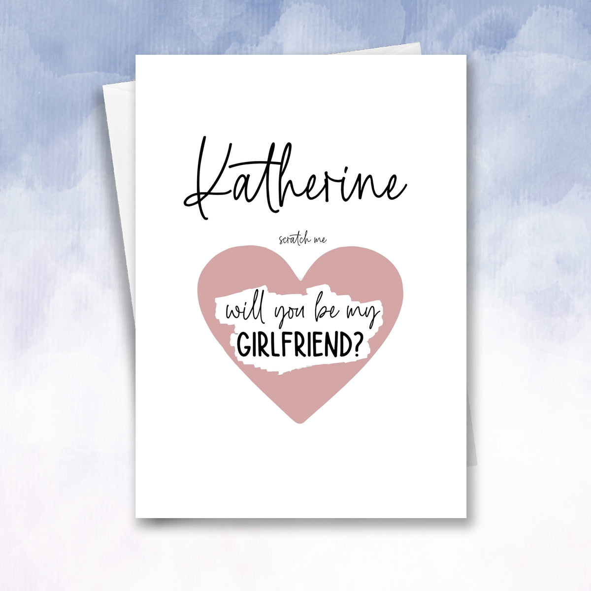 - Personalised Scratch-Off “Be My Girlfriend” Card  Romantic Proposal for Partner or Boyfriend